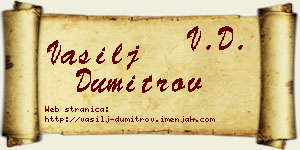 Vasilj Dumitrov vizit kartica